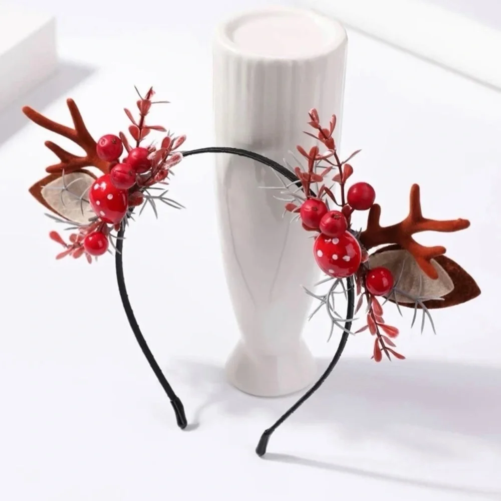 Christmas Antler Headband, Christmas Headband, Antler Headpiece, Holiday Antlers